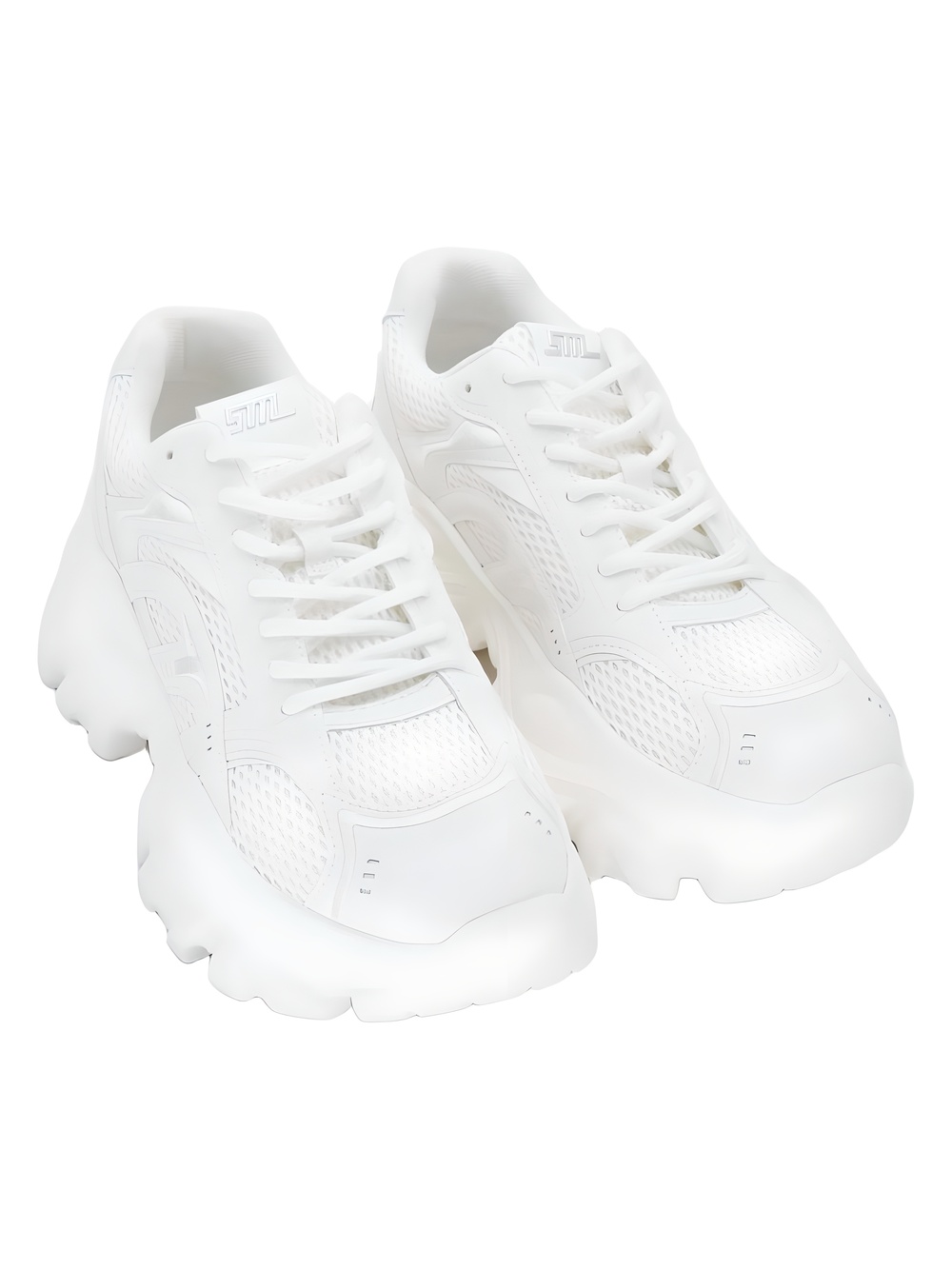 Steve Madden Ripper Womens White Platform Lace Up Sneakers Size 10M